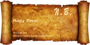 Nagy Bene névjegykártya
