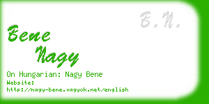 bene nagy business card